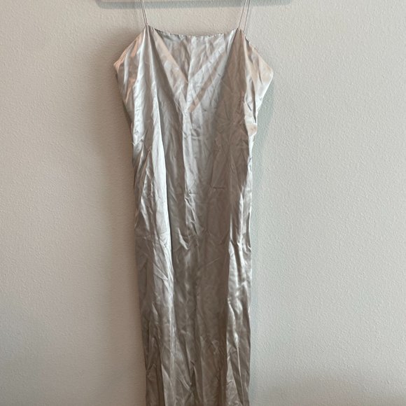 Theory Abbott Satin Slip Dress - Picture 6 of 8